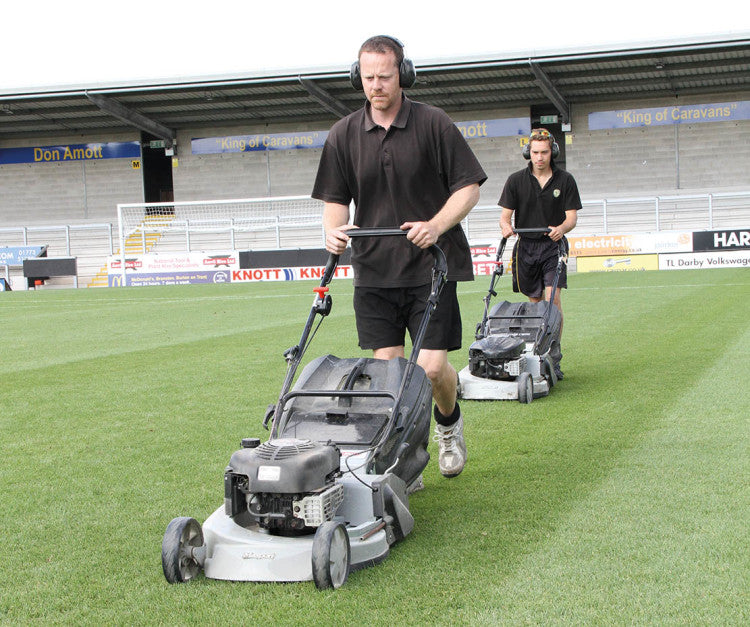 Marshalling his troop at Burton Albion Pitchcare