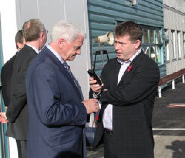 Sir Bobby opens Ransomes Jacobsen new office building