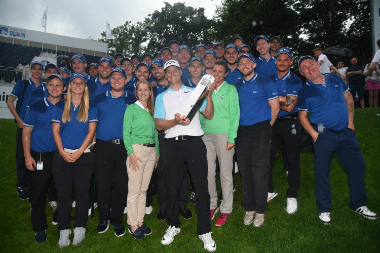 The BIGGA BMW PGA Championship Support Team with 2017 winner Alex Noren