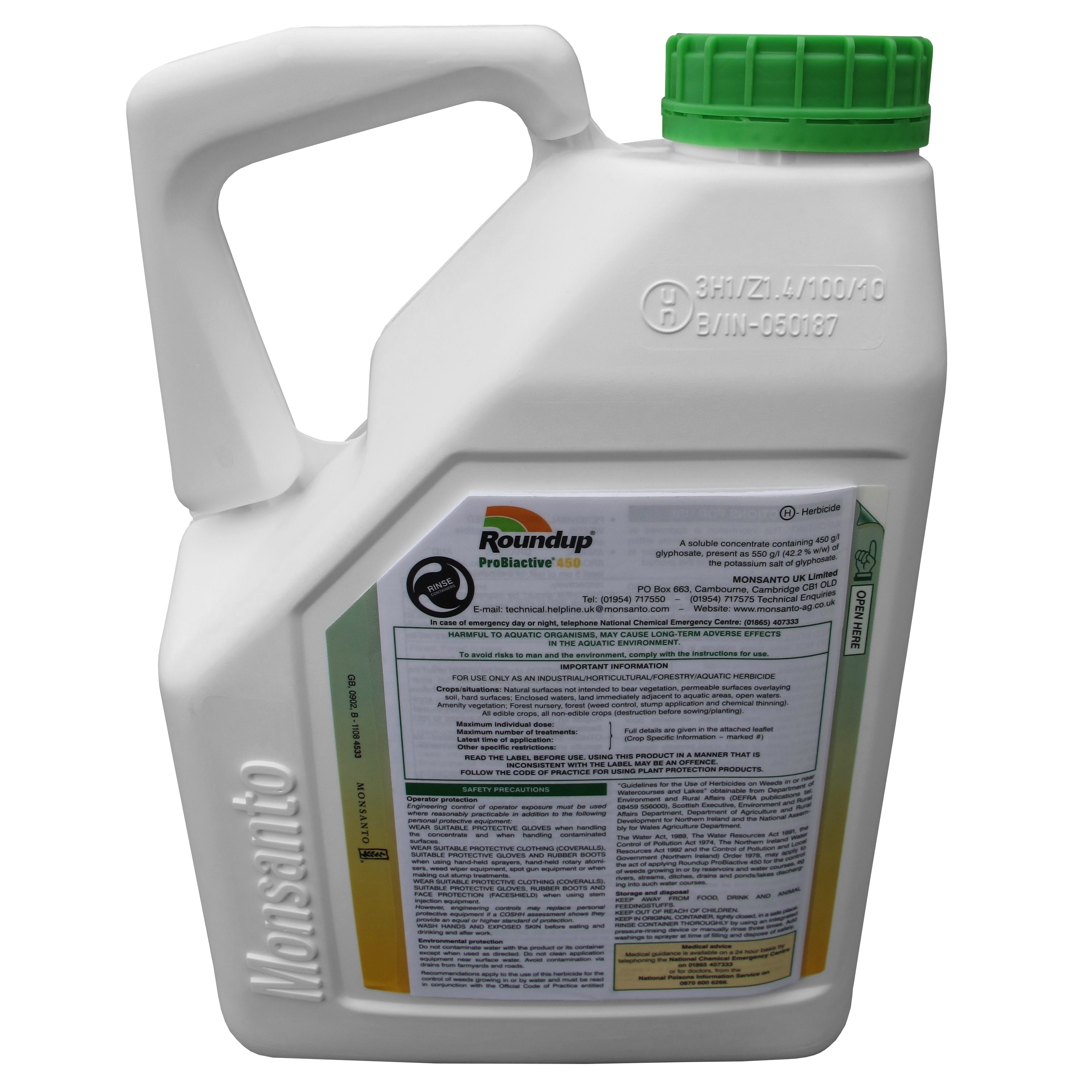 Roundup Pro Biactive 450 5L Total Weed Control